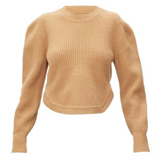Isabel Marant + Julian Curved-Hem Cashmere and Wool Sweater