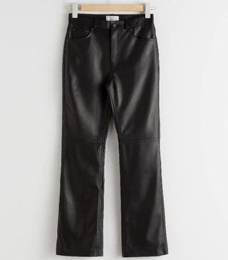 & Other Stories + Leather Kick Flare Trousers