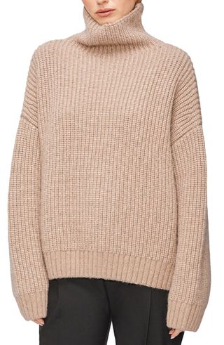 Anine Bing + Sydney Funnel Neck Wool & Alpaca Blend Sweater