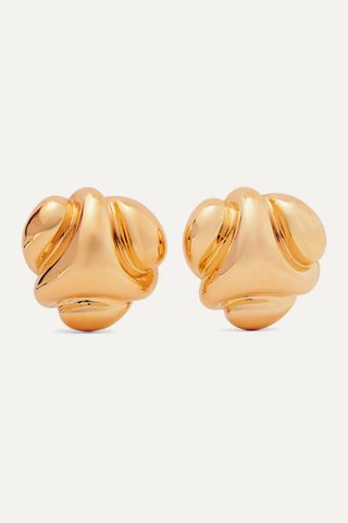Kenneth Jay Lane + Gold-Tone Clip Earrings