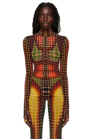 Jean Paul Gaultier + Brown Dots Turtleneck