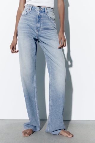 Zara + TRF High Rise Wide Leg Jean