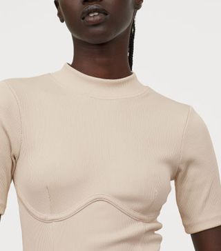 H&M + Fitted Ribbed Dress