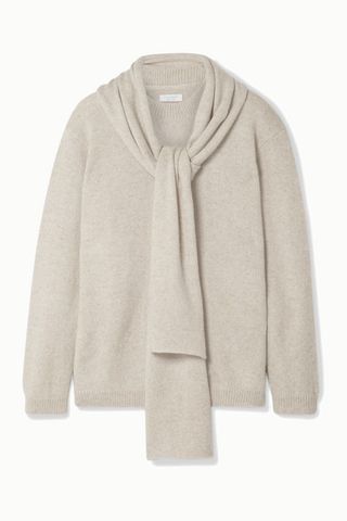 Deveaux + Draped Cashmere Sweater