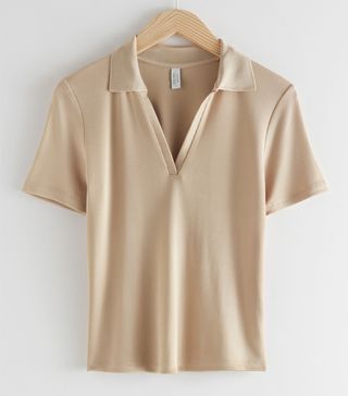 & Other Stories + V-Neck Polo Shirt