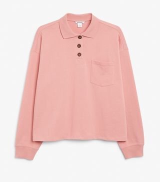 Monki + Pink Polo Shirt