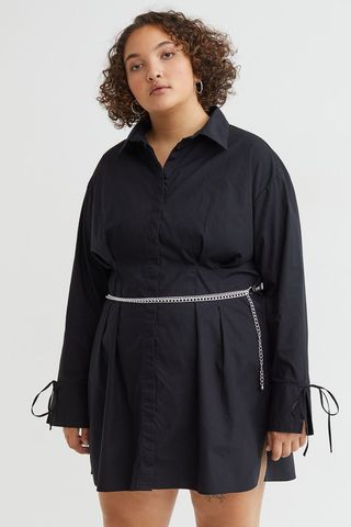 H&M + Chain-Belt Shirt Dress
