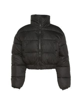 Gihuo + Cropped Quilted Puffer Jacket