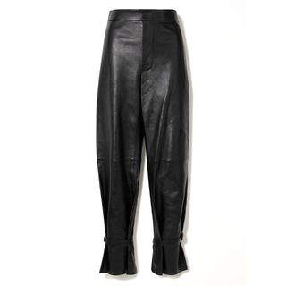 Bottega Veneta + Leather Straight-Leg Pants
