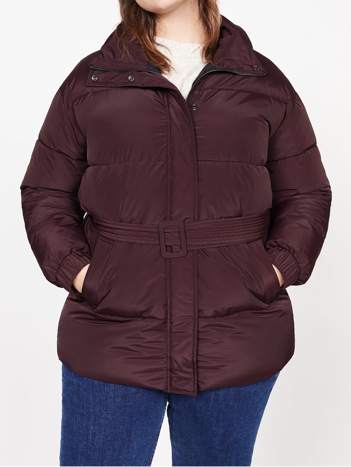 Violeta by Mango + Belt Quilted Coat