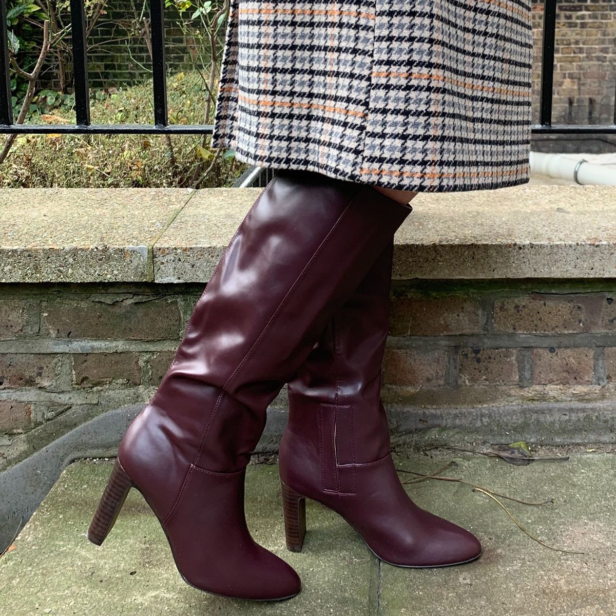 Next burgundy clearance boots