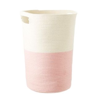 The Container Store + Pink Cotton Rope Laundry Hamper