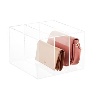 The Container Store + Acrylic 3-Compartment Clutch & Small Purse Organizer