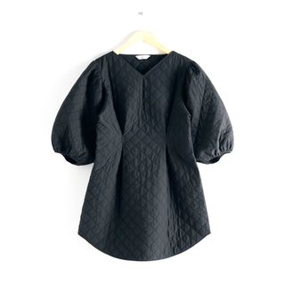 & Other Stories + Quilted Voluminous Puff Sleeve Dress
