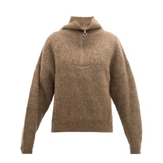 Isabel Marant Étoile + Mclean Half-Zip Ribbed Sweater