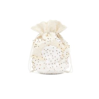 Ganni + Bead and Sequin-Embellished Drawstring Pouch