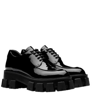 Prada + Monolith Patent Leather Derby Shoes
