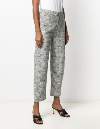 Totême + Houndstooth Straight-Leg Trousers