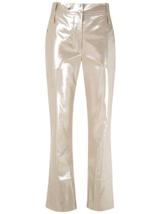 Gloria Coelho + Metallic Cropped Trousers