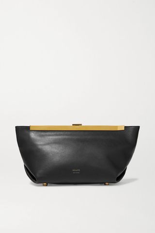 Khaite + Envelope Pleat Leather Clutch