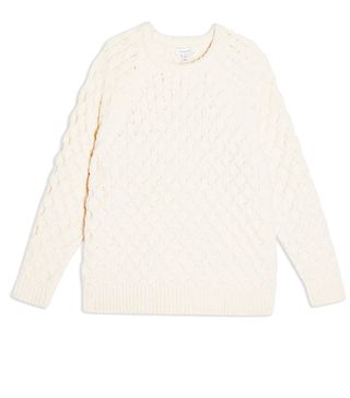 Topshop + Knitted Chenille Honeycomb Jumper