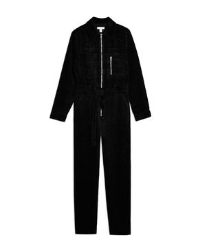 Topshop + Tall Black Corduroy Boiler Suit