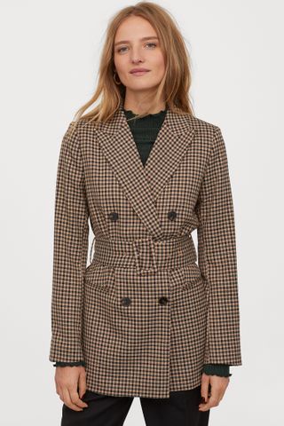 H&M + Double-breasted Belted Jacket