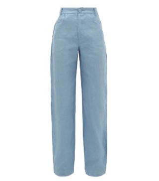 Albus Lumen + Lumen high-rise linen straight-leg trousers