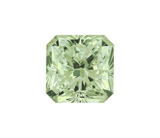 Blue Nile + 0.52-Carat Intense Yellowish Green Radiant Cut Diamond