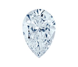 Blue Nile + 0.51-Carat Grayish Blue Pear Shaped Diamond