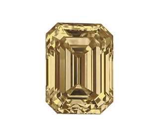 Blue Nile + 3.00-Carat Yellow Brown Emerald Cut Diamond