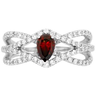 1stDibs + 0.51 Carat Pear Red Diamond and 0.70 Carat Diamond Ring
