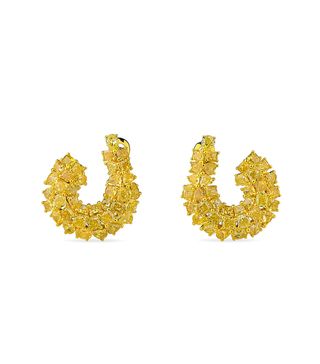 Astteria + Fancy Intense Yellow Diamond Earrings, 6.73 Carat, Mix Shape