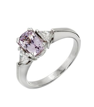 1stDibs + 1.20 Carat Natural Light Purple Spinel Diamond Platinum Engagement Ring