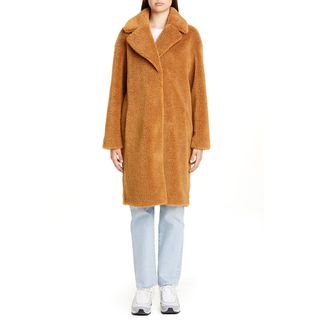 Stand Studio + Camille Teddy Faux Fur Cocoon Coat