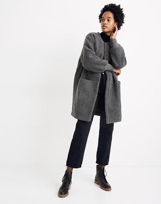 Madewell + Bonded Sherpa Cocoon Coat