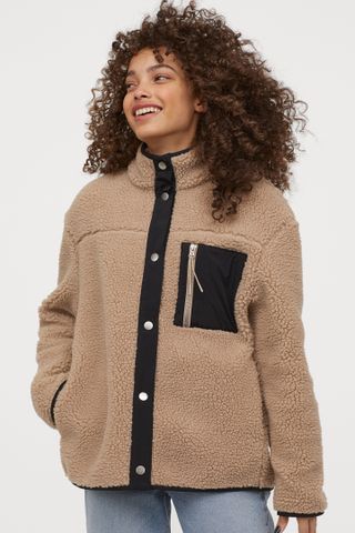 H&M + Fleece Jacket with Collar