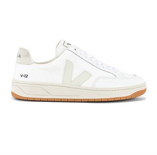 Veja + V-12 Sneaker in Natural White