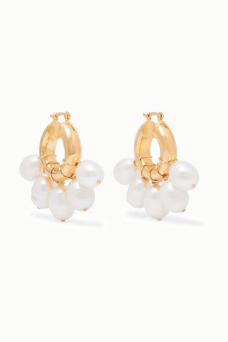 Éliou + Kavala Gold-Plated Pearl Earrings