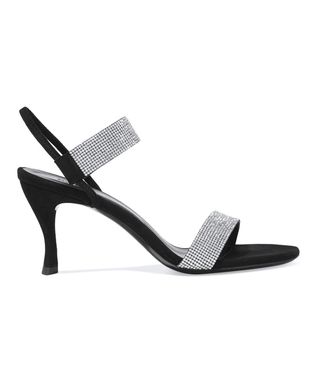 BY FAR + Mariah Crystal-Embellished Suede Sandals