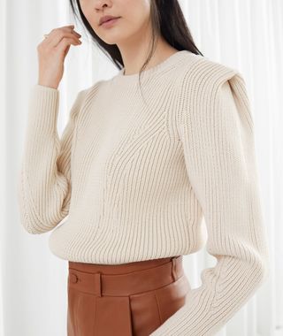 & Other Stories + Structured Ribbed Knit Sweater