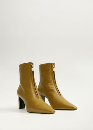Mango + Zipped Detail Ankle Boots