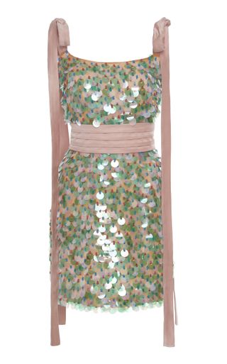 Markarian + Exclusive Chameleon Paillette Silk Mini Dress