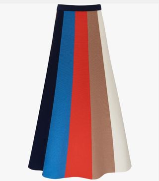 Victoria Beckham + Block Stripe Skirt In Multicolour