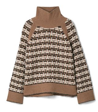 By Malene Birger + Lygos Intarsia Merino Wool-Blend Turtleneck Sweater