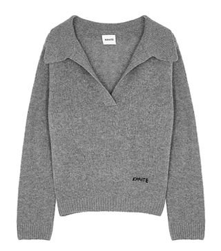 Khaite + Marisa Grey Cashmere Sweatshirt
