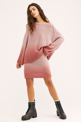 Free People + Fade Away Sweater Set in Moody Mauve