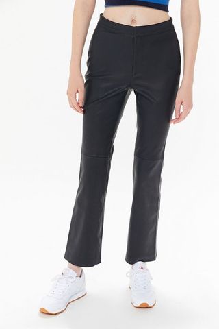 Urban Outfitters + Faux Leather Kick Flare Pant