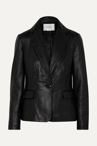 Frame + Schoolboy leather blazer