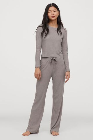 H&M + Ribbed Jersey Pajamas